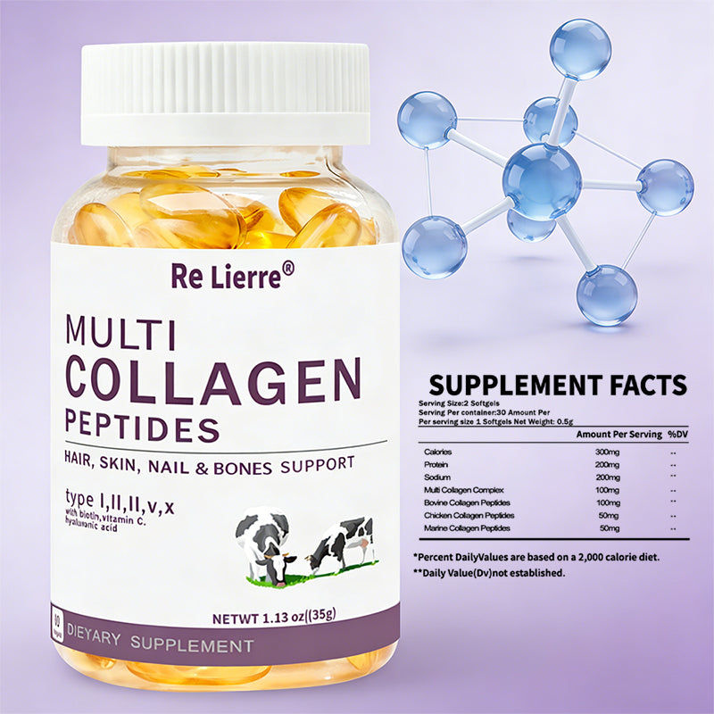 Multi-source Collagen Peptide Soft Capsules
