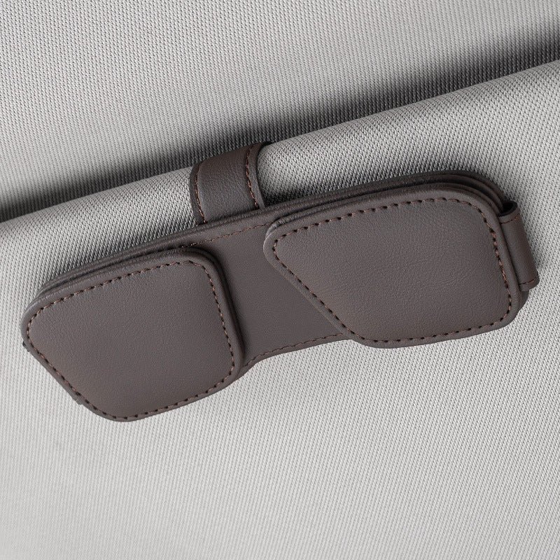 Car Sun Visor Storage Box Car Sunglasses Holder Multi-function Card Clip