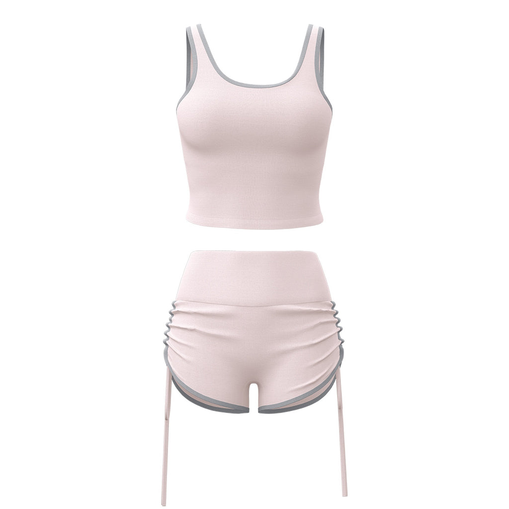 New-style Sports Set With Built-in Padded Bra, High-support Fitness And Yoga Wear For Women