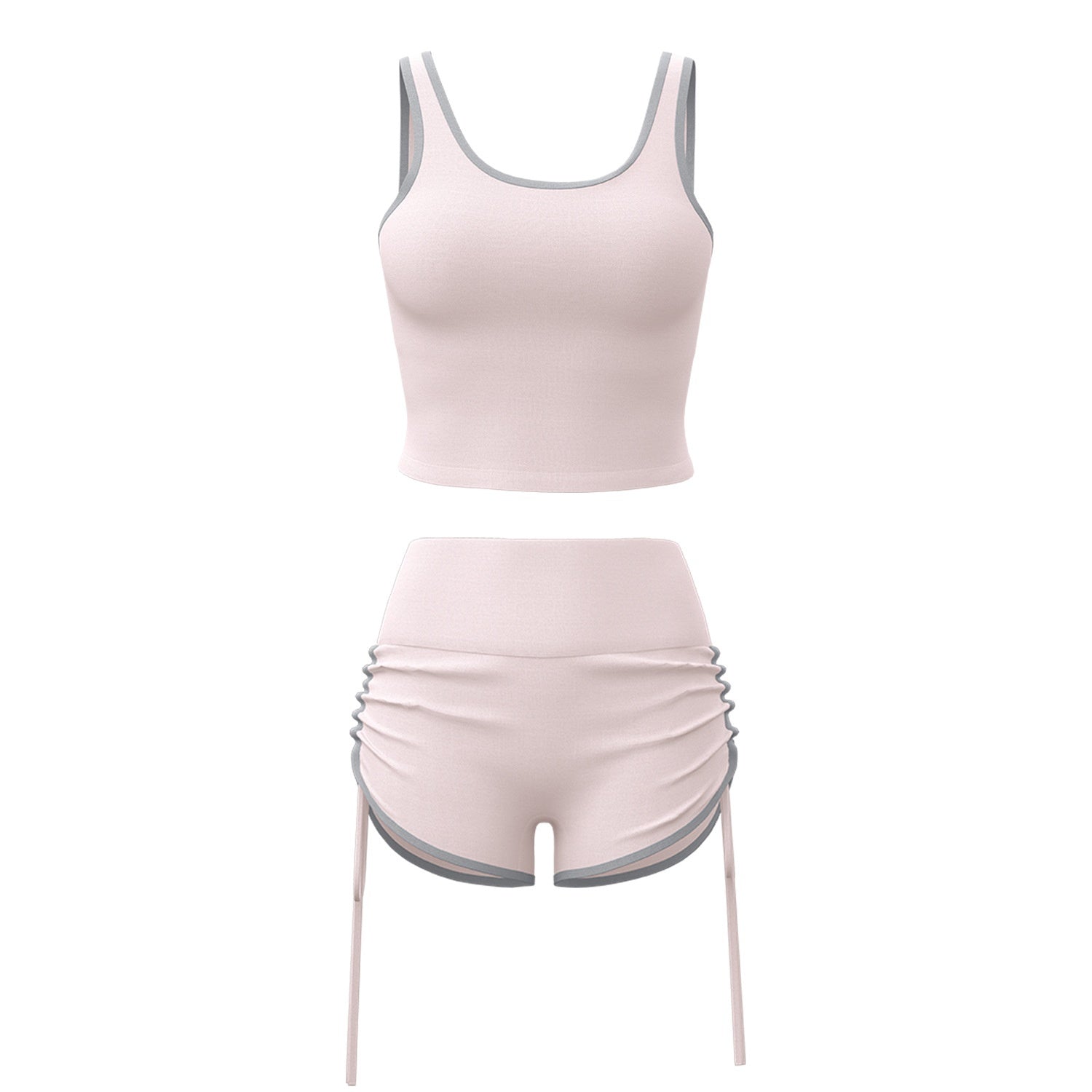 New-style Sports Set With Built-in Padded Bra, High-support Fitness And Yoga Wear For Women