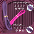 Womens Vibrating Massager With A Tongue-style Licking And Tapping Function