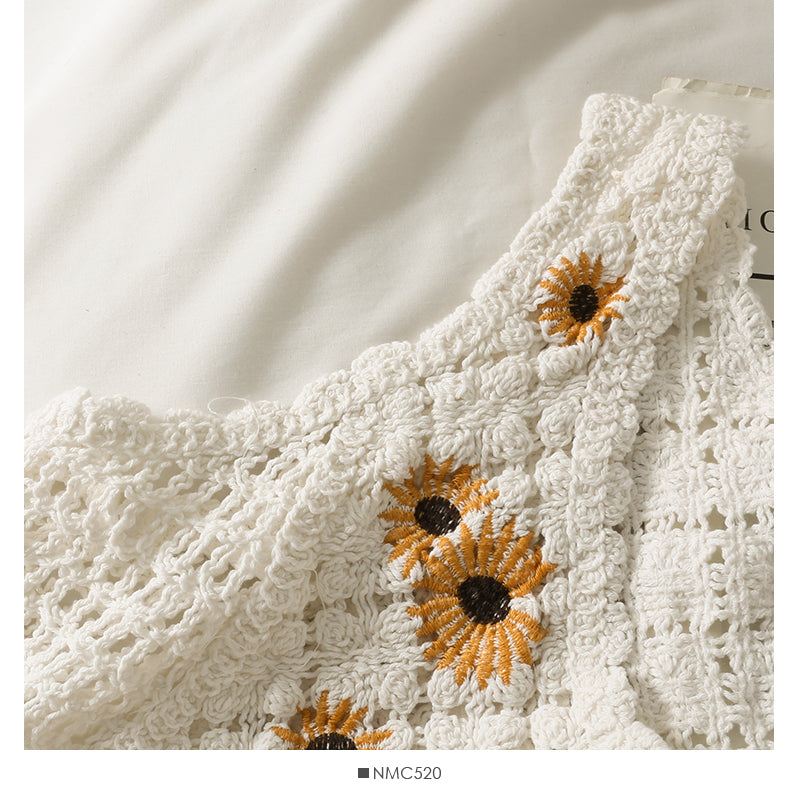 French Retro Careful Machine Knitted Vest Women's Design Short V-neck