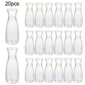 20-Piece Value Set Of Ribbed Plastic Vases Clear Design, Perfect For DIY Floral Arrangements & Various Bouquets  Versatile Decor Essential For Holidays, Home, Dining Tables, And Weddings.