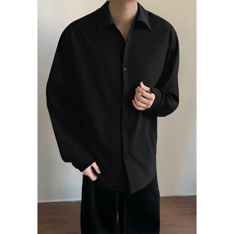 Niche-design Drape-fit Wrinkle-resistant Casual Shirt Korean-style Top