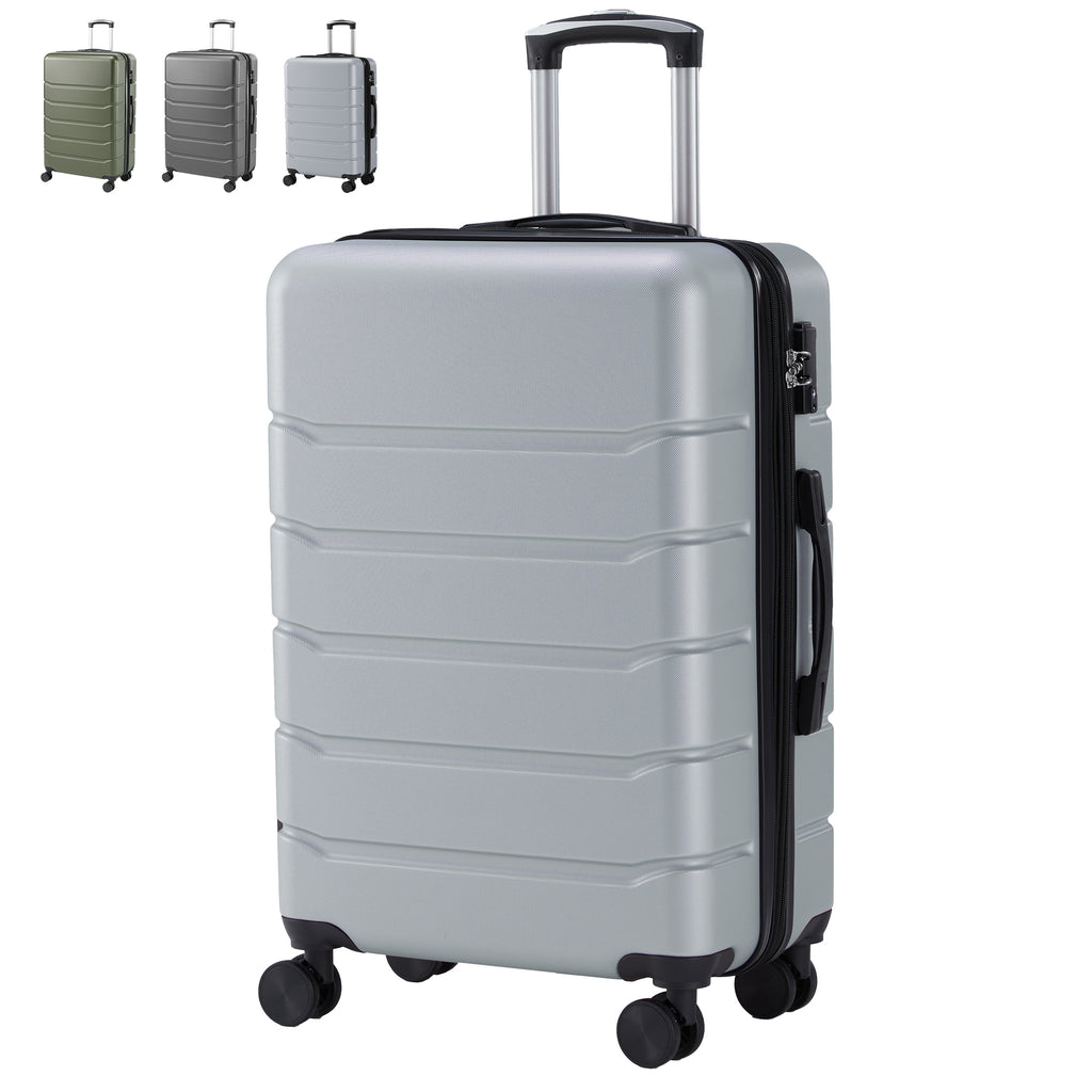 Hard Shell Carry On Suitcase, ABS Spinner Wheel Luggage, Lightweight And Expandable Rolling Travel Bag