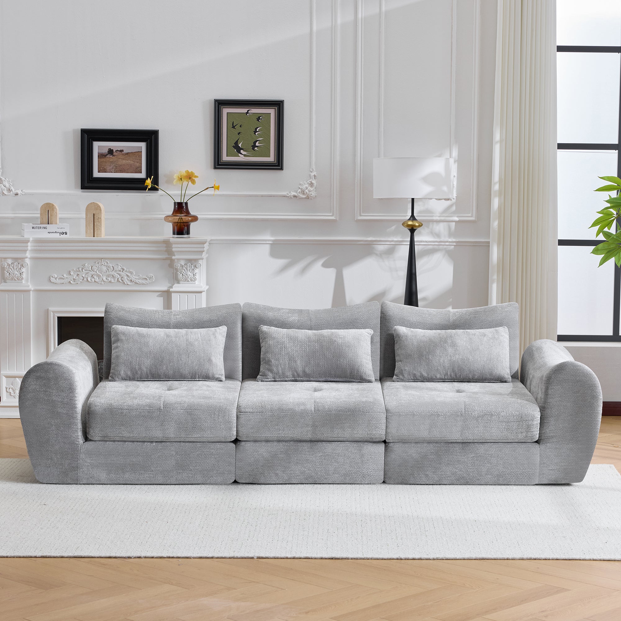 Modular Cloud Sofa, Convertible Folding Sofa Bed, Sectional Cushioned Sofa - Perfect For Living Room, Bedroom & Entertainment Space