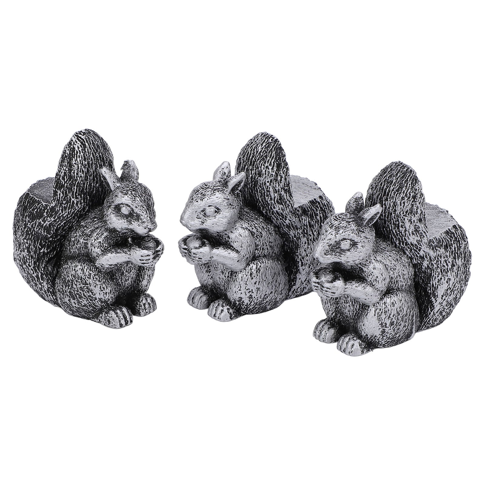3PCS Flower Pot Decorative Feet Resin Animal Statue Plant Pot Support Feet Planter Riser For Outdoor Garden Squirrel