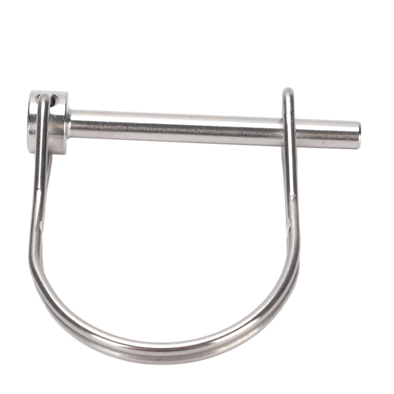 Safety Coupler Pin 316 Stainless Steel D Type Shaft Locking Pin For Table Saw Truck Boat Trailer 4.8x50mm/0.19x1.97in