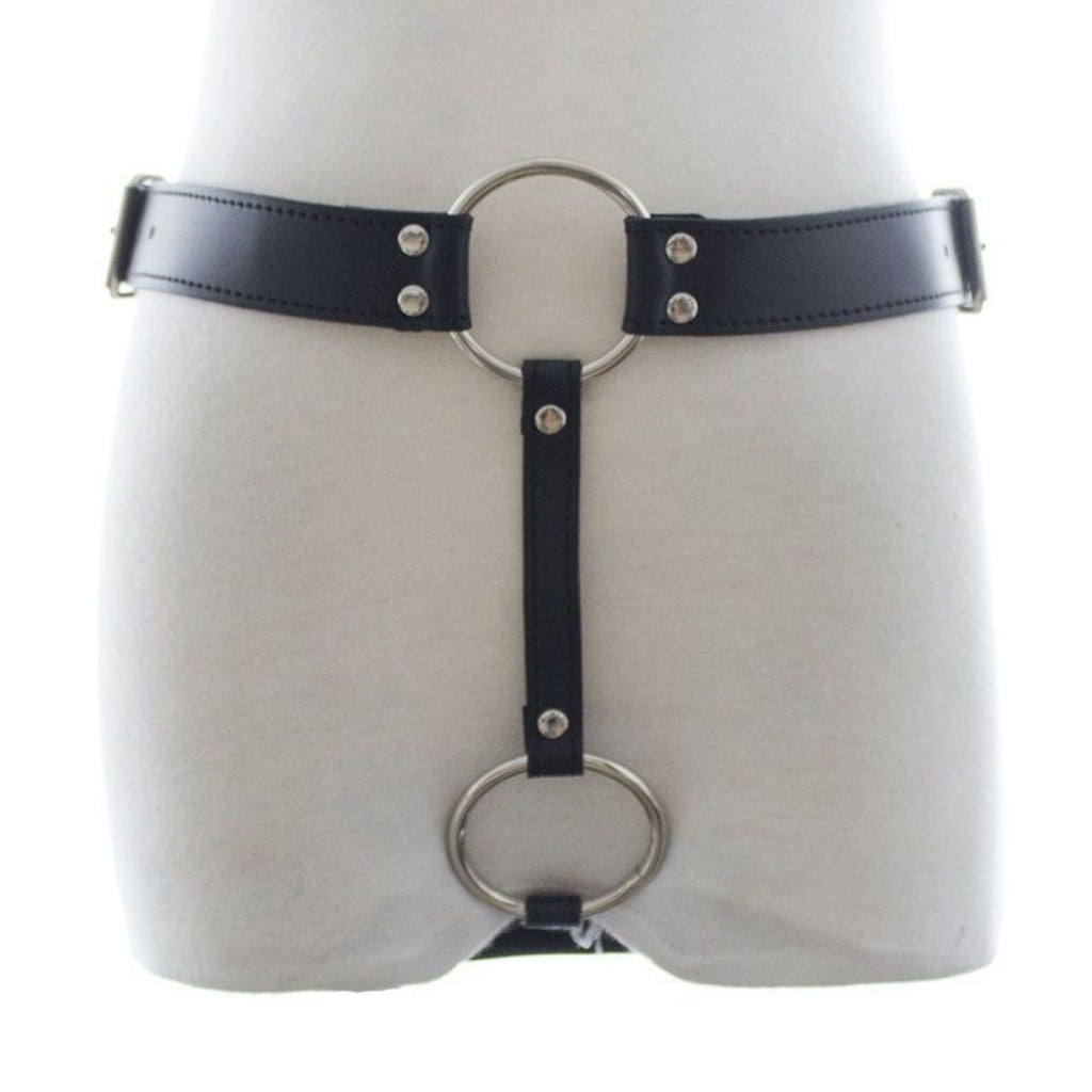 Mens PU Leather Chastity Belt Wearables