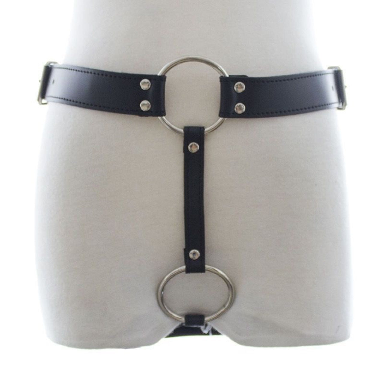 Mens PU Leather Chastity Belt Wearables