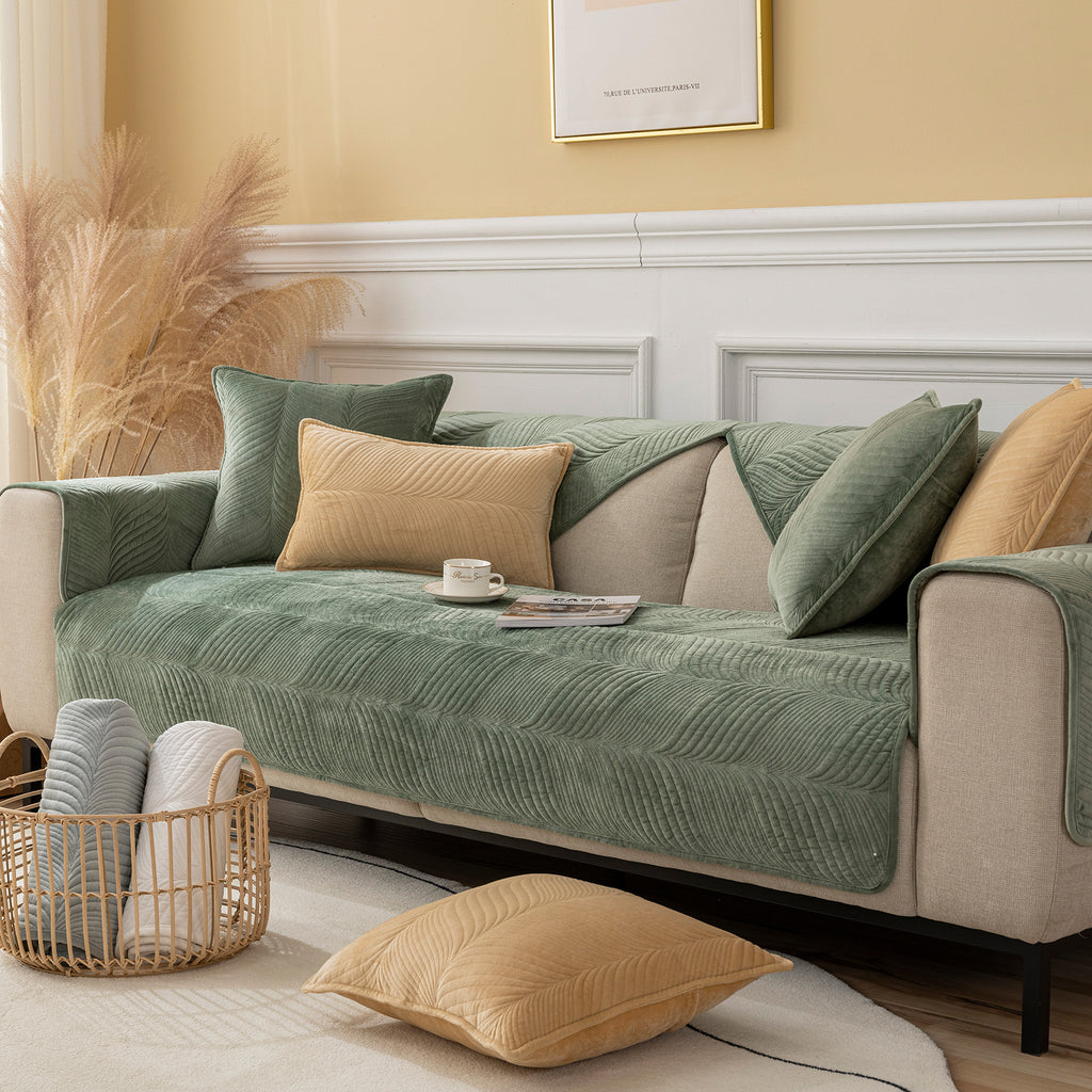 Super Soft Plush Thickened Warm Non-slip Sofa Cover