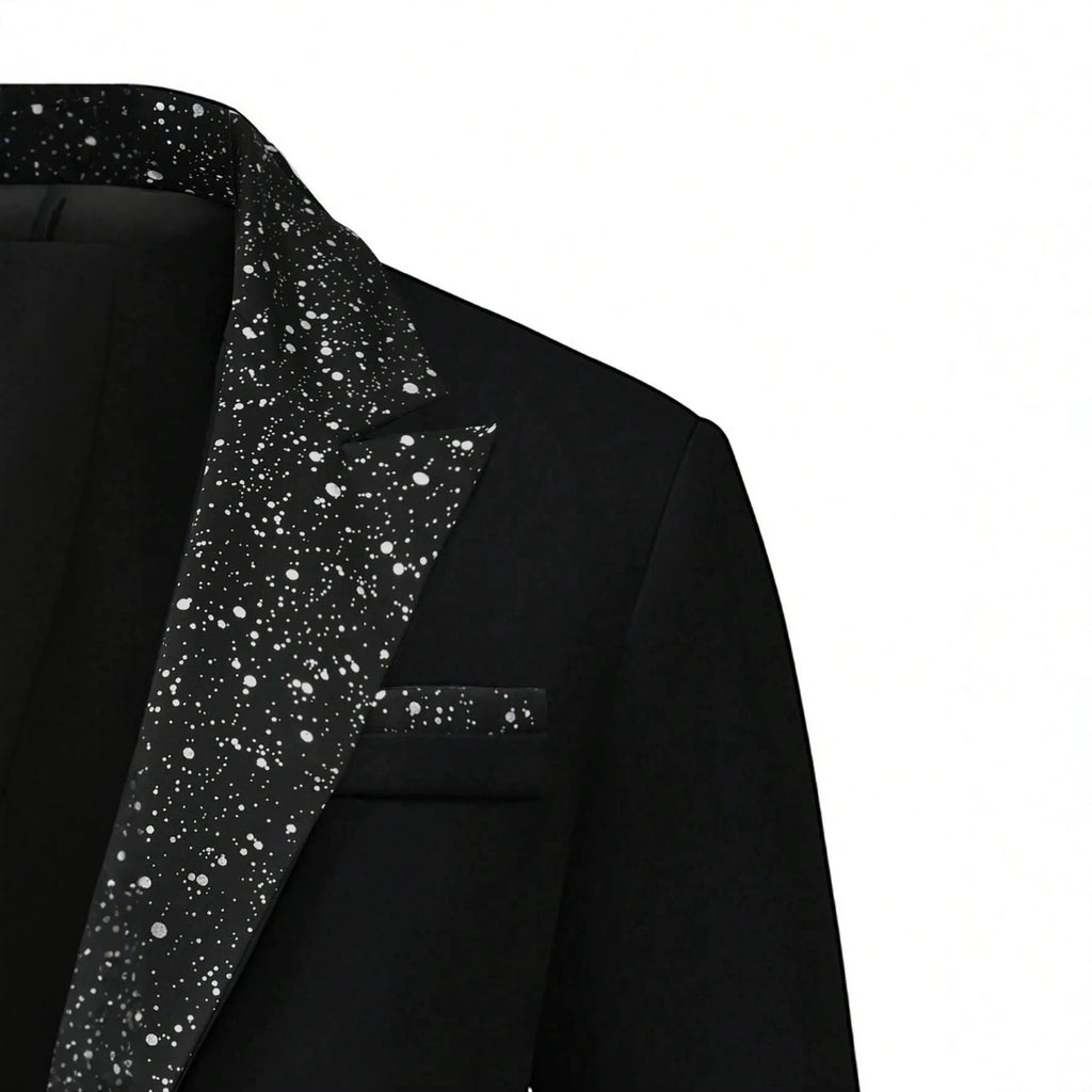 Mens Solid-Color Business Suit Set