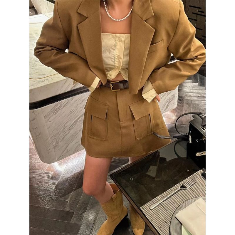 Early New Style Style Set Sense Western Style Slimming Suit Jacket Skirt Elegant Outfit