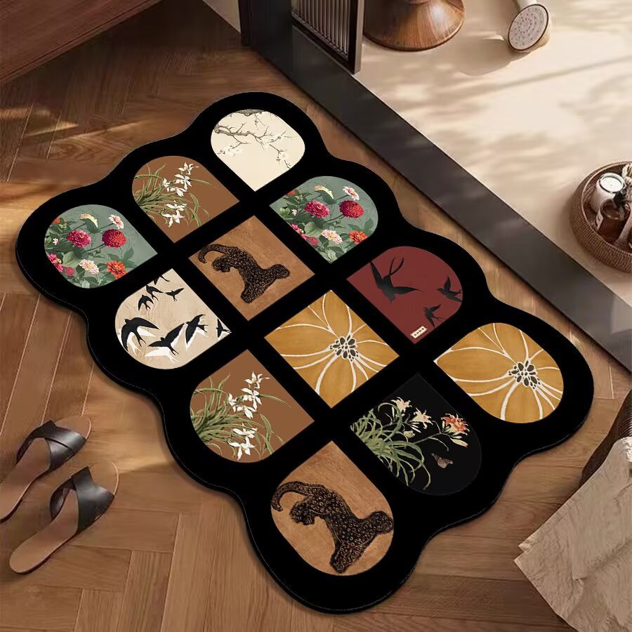Medieval-style Bathroom Water-absorbent Diatomaceous Earth Quick-drying Non-slip Foot Mat