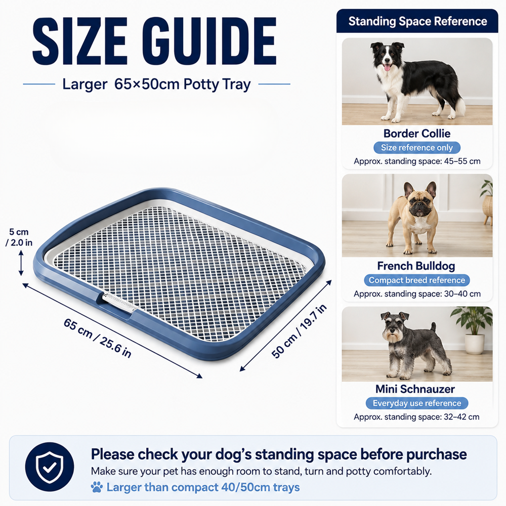 Dog Potty Tray With Removable Grating, Leak-Proof Indoor Dog Toilet For Puppy Training