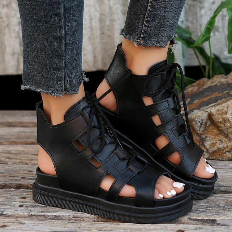 Hollowed-out Breathable Casual And Fashionable Roman Womens Shoes