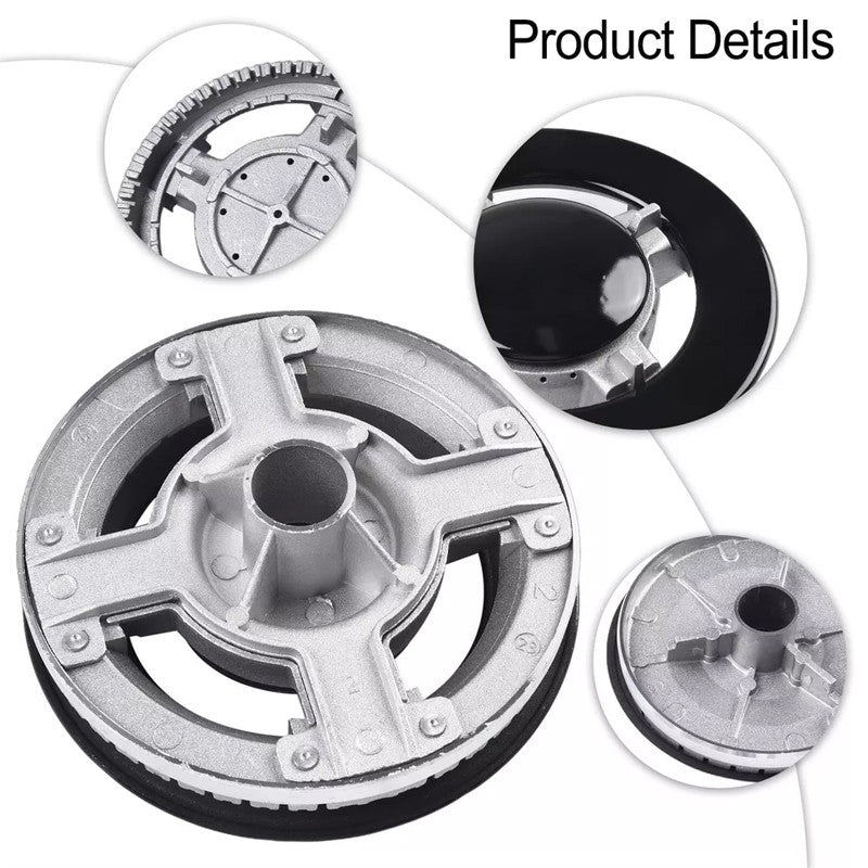 5Pcs Set Cooker Oven Gas Hob Rapid Burner Caps Crown Ring Tops Kit Flame Cover