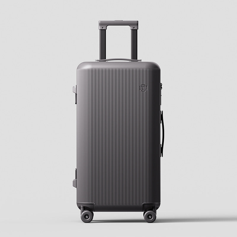 Large-capacity Plastic-frame Zippered Suitcaselightweight Sturdy And Durable PC Material