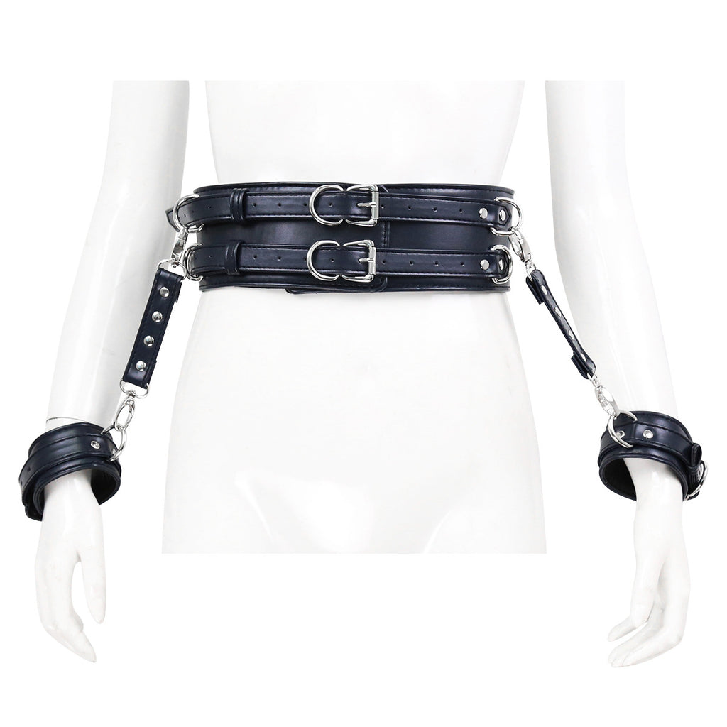 Men's And Women's Fashion Leather Handcuffs Girdle Tool