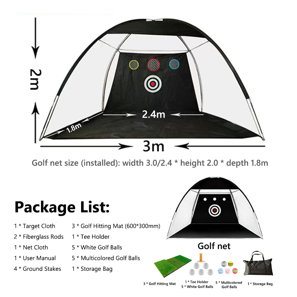Indoor And Outdoor Golf Chipping Net Set Collapsible Golf Pitching Cages Foldable Golf Practice Net Golf Training Equipment Kit
