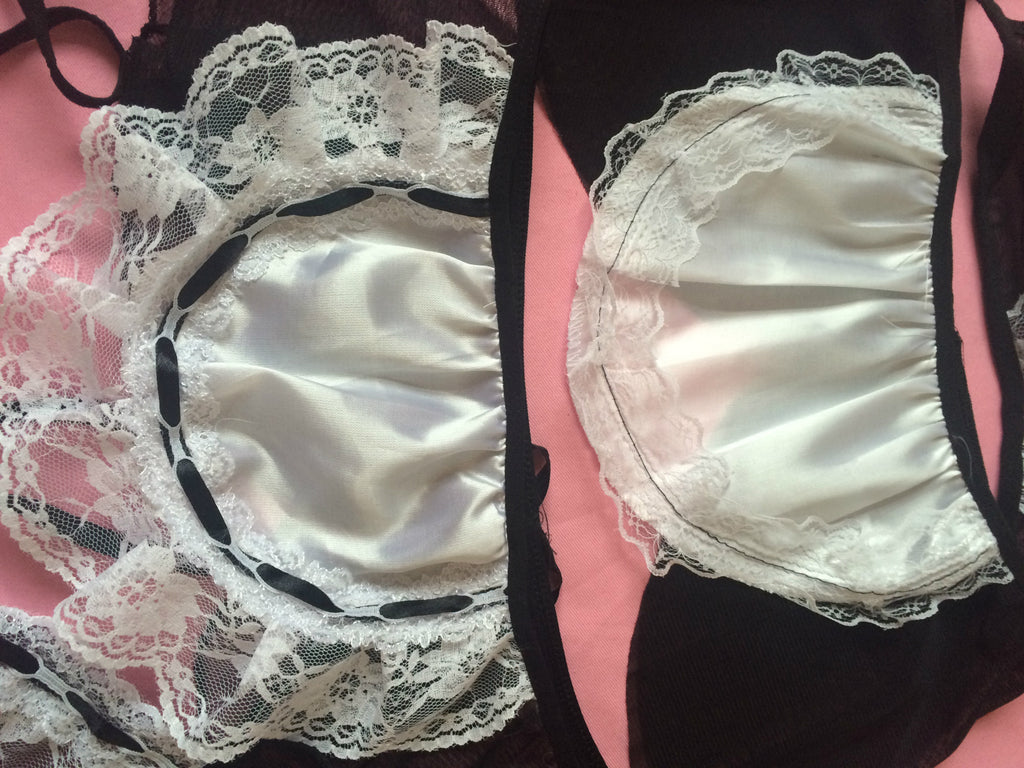 Maid Uniform Temptation Transparent Mesh Three-point Suit Maid Outfit