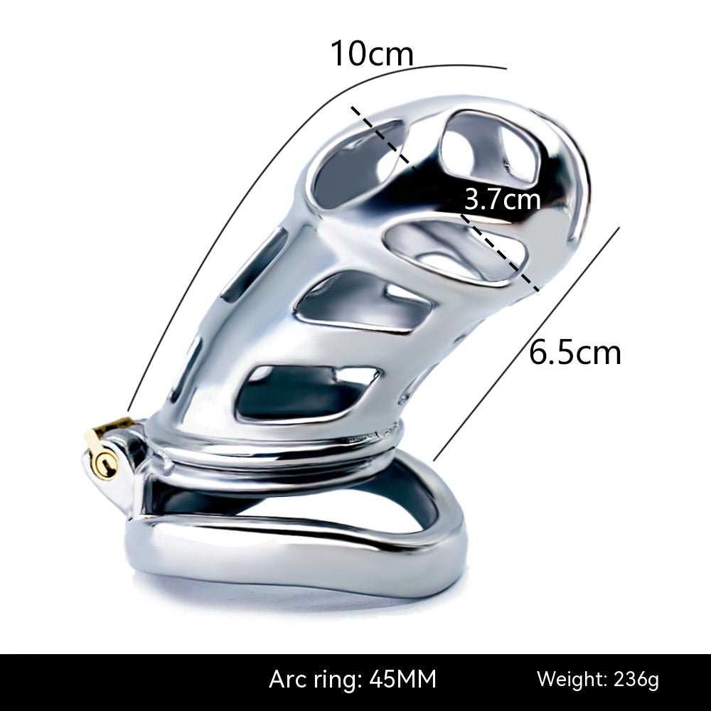 Cobra Arc Ring Men's Stainless Steel Chastity Cage Toy