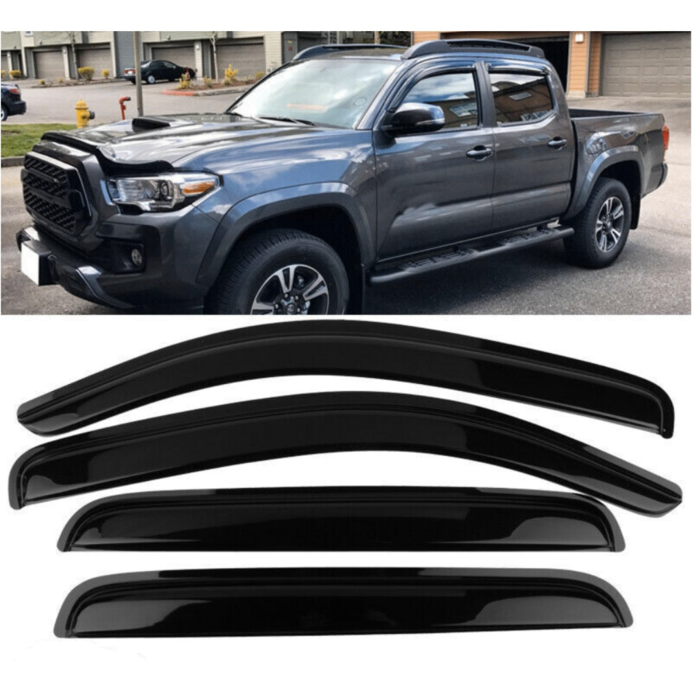 For T Oyota 2016-22 Tacoma Double Cab Window Visor Rain Deflector Guard 4PCS Set