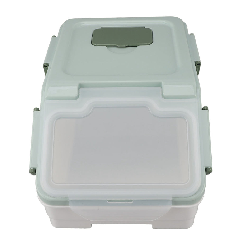 Airtight Rice Container Thickened Rice Storage Bin With Easy Open Lid For Kitchen Grain Flour Snacks Mint Green 5kg / 11lb