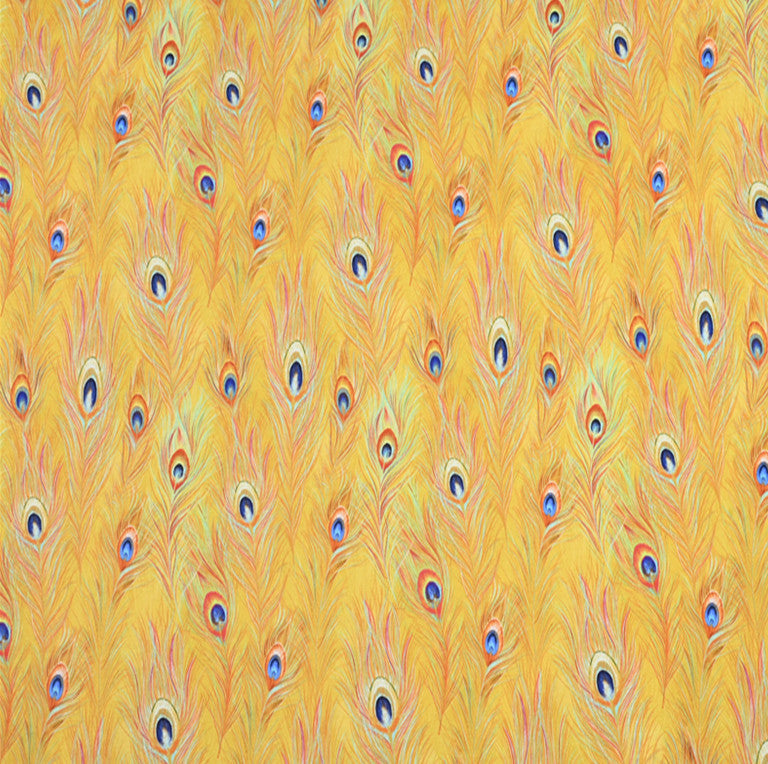 Plain Digital Cotton Fabric Scandinavian Golden Feather