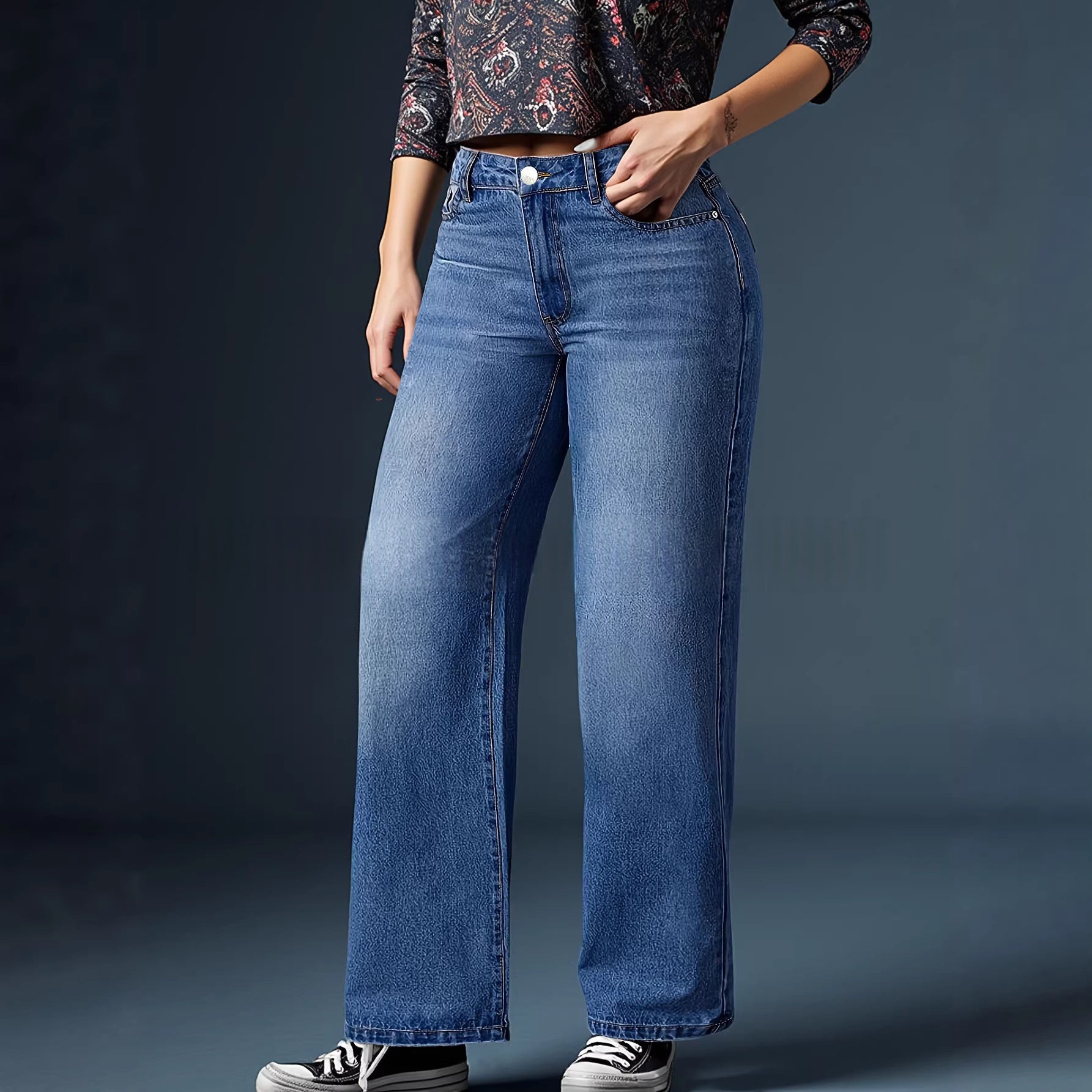 Spring And Autumn Casual Versatile Jeans