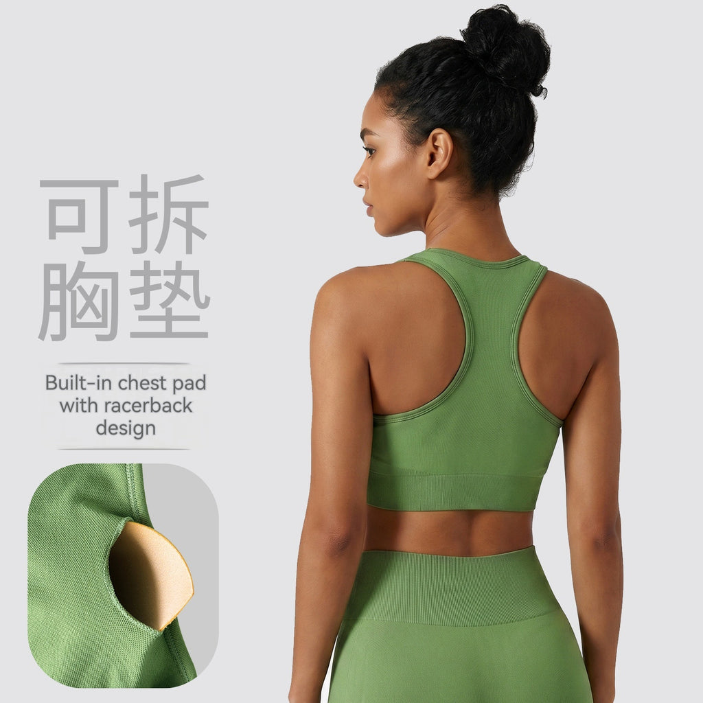 New Seamless Sports Bra With A Racerback Design