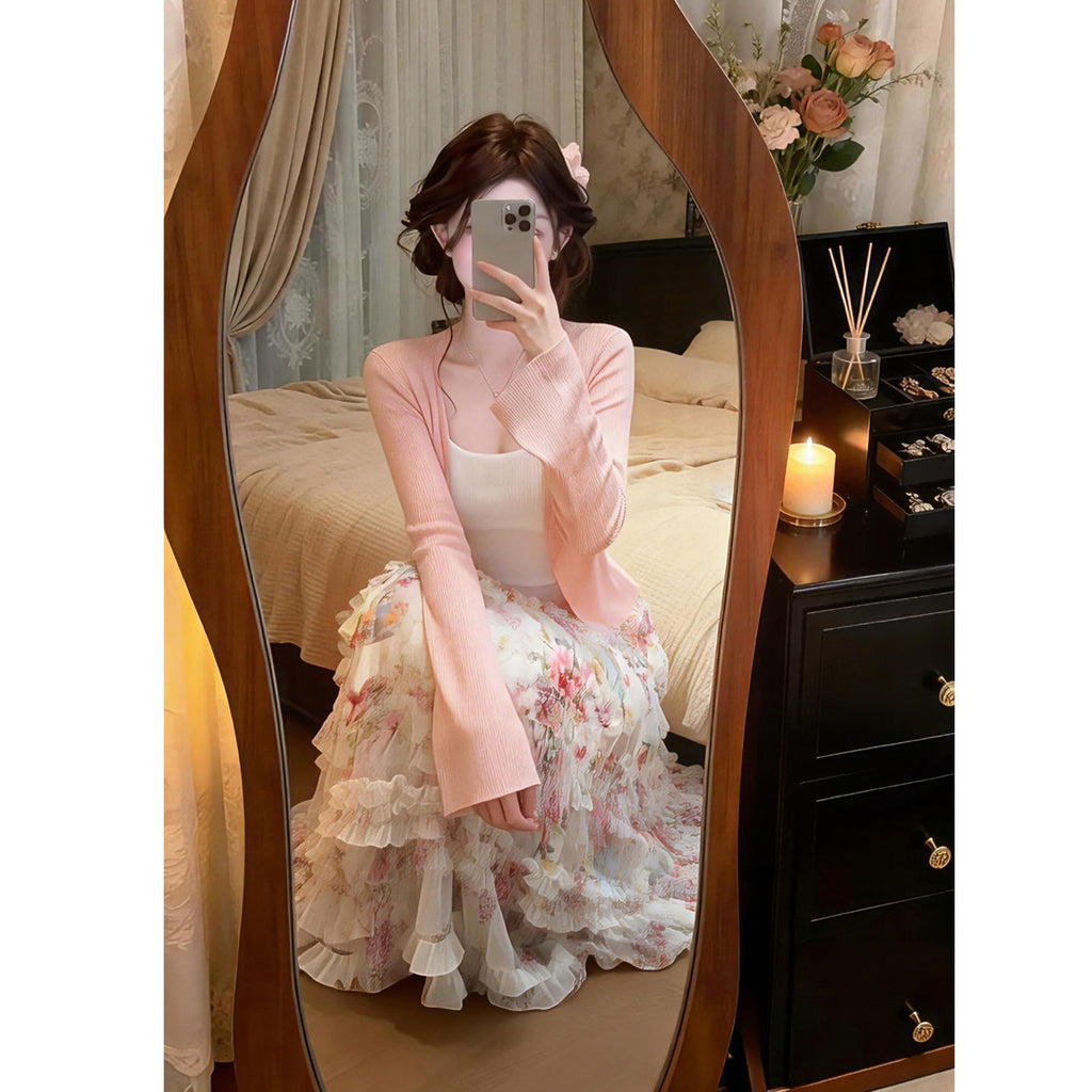 H1413 Soft-style Asymmetric Skirt