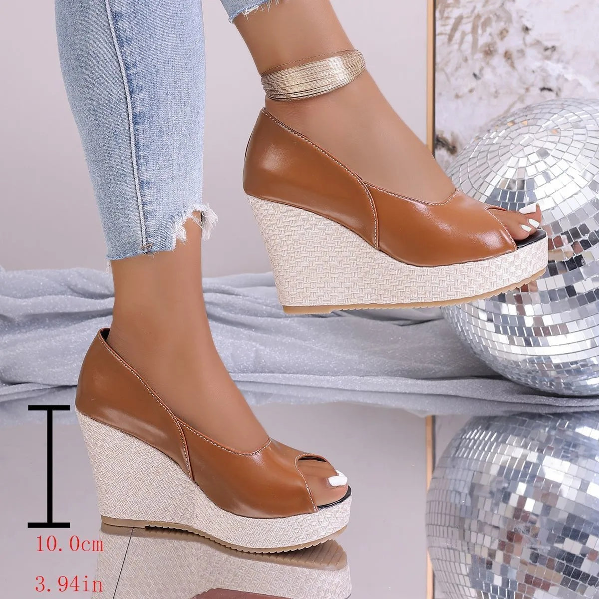 Platform High-heeled Peep-toe Sandals