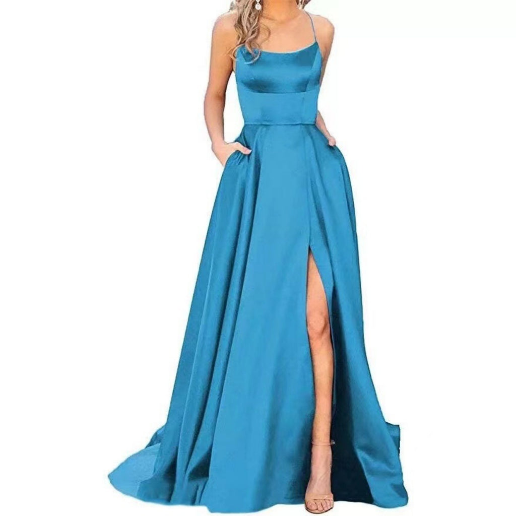 European And American Bridesmaid Dress, Long Style, Figure-flattering, Off-the-shoulder Design
