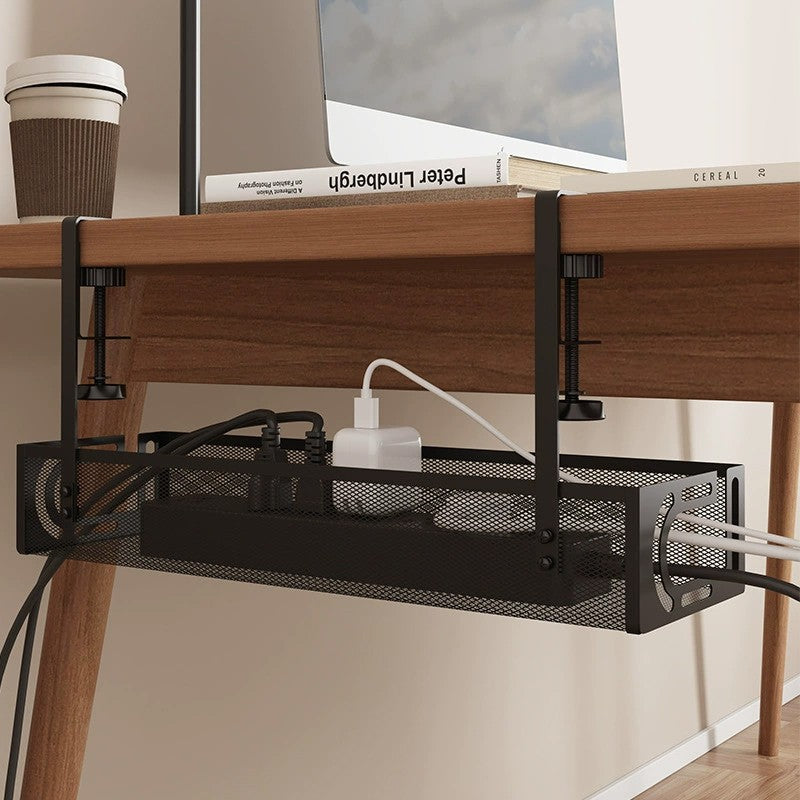 Under Desk Cable Management Tray Cord Holder Storage Office Home Table Tidy Rack