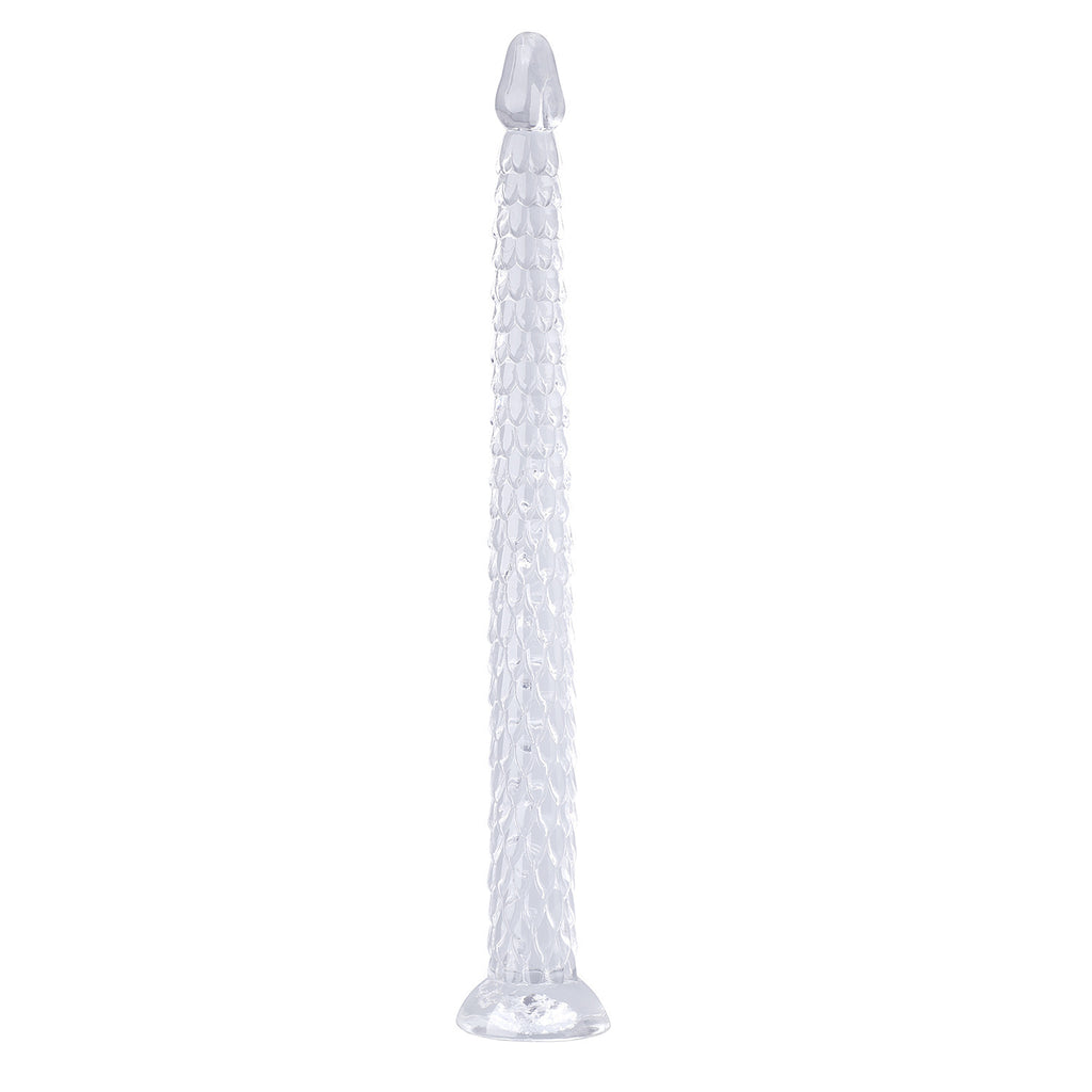 Deep Transparent Dragon Whip Women's Masturbation Device