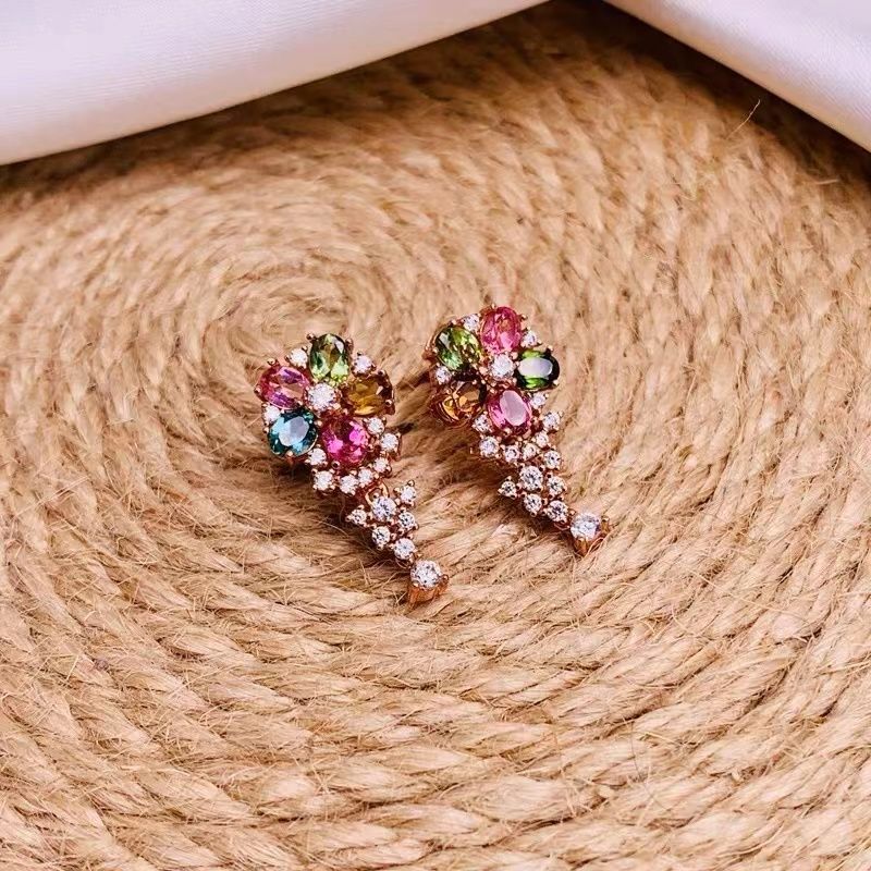 New Minimal Vintage  Style Stud Earrings, Inlaid Crystal Niche Trendy Versatile Elegant Personality Earrings For Women