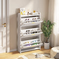 70x24x120cm Shoe Cabinet Shoe Rack, With 6 Compartments, Cabinets Shoe Cabinets Shoe Tall Cabinets,Can Be Placed In Hallways, Doors, Living Rooms And Offices,MDF Chipboard, White