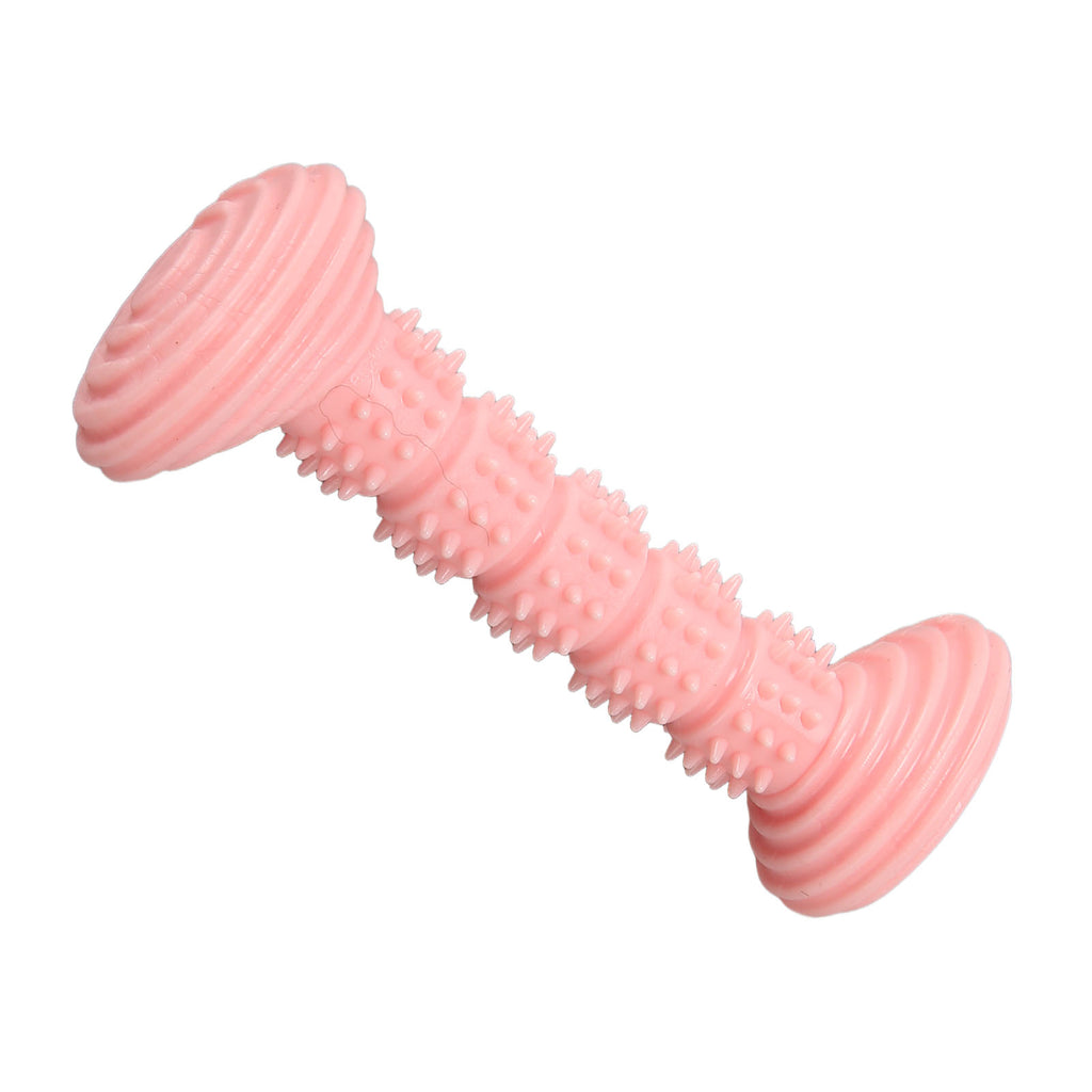 Dog Rubber Chew Toys Cute Bone Shape Teeth Cleaning And Grinding Soft Puppy Teething Chew Toys For Small Medium Dogs Pink