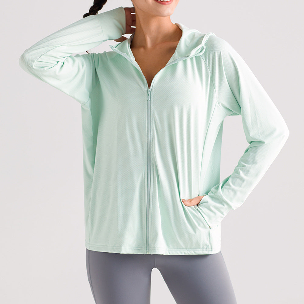 Hooded Lightweight UV-protection Sun-protective Top