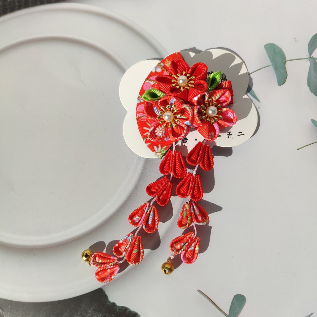 Floral Hairpin Japanese-style Vintage Hair Clip Hair Accessory