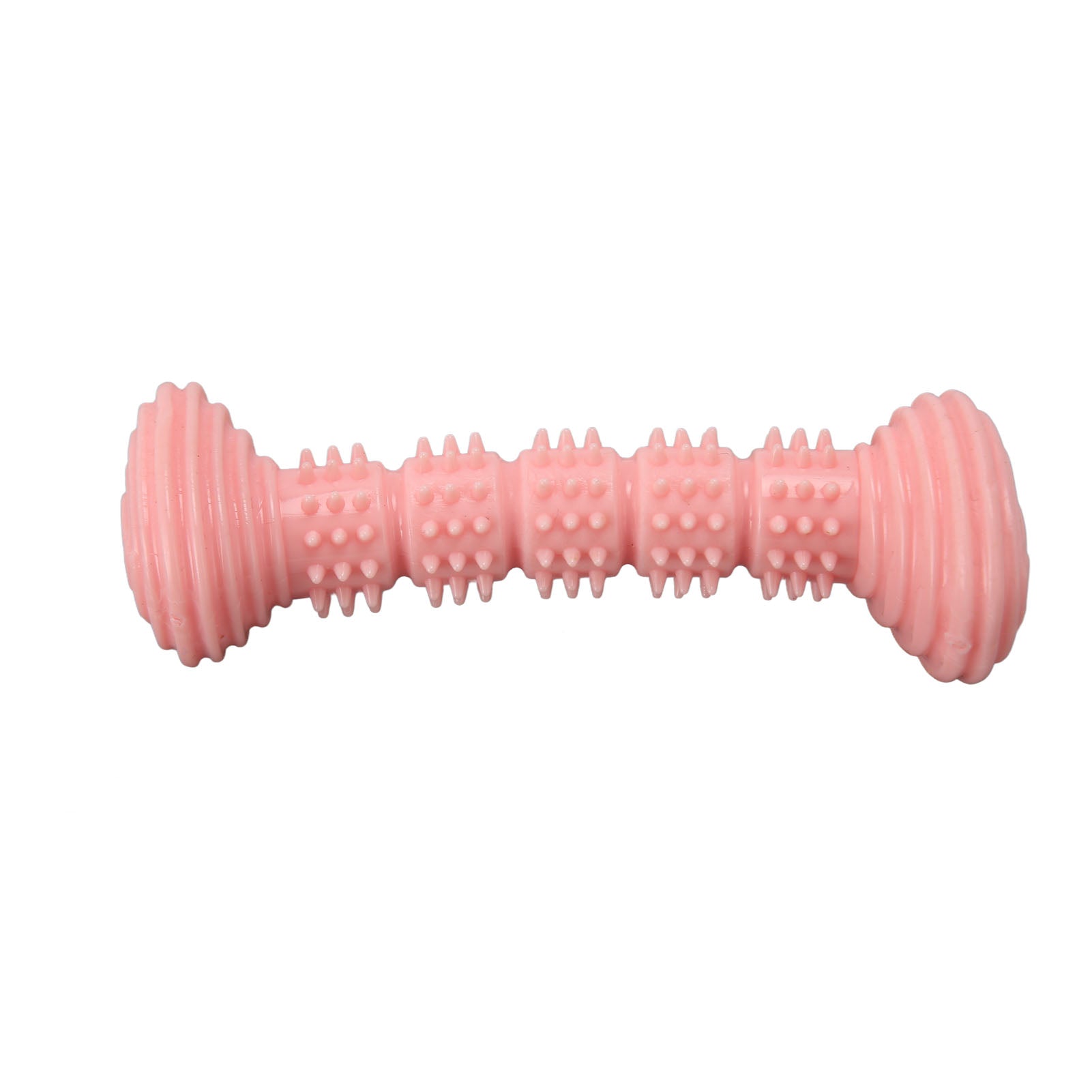 Dog Rubber Chew Toys Cute Bone Shape Teeth Cleaning And Grinding Soft Puppy Teething Chew Toys For Small Medium Dogs Pink