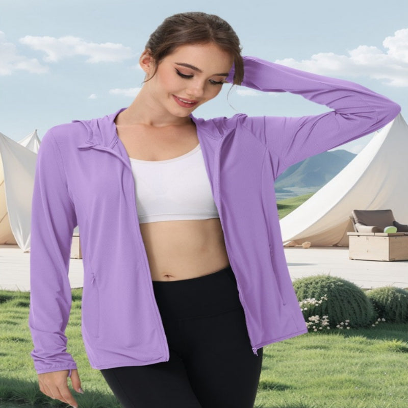 Summer Womens Sun-protective Clothing Plus-size Womens Lightweight Jacket