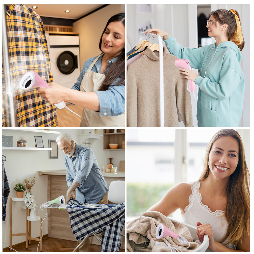 Steamer For Clothes 1100W Powerful 20s Fast Heat-up Handheld Garment Steamer 150ml Detachable Water Tank Portable Wrinkle Remover Steam Iron Works On All Fabrics For Travel Home