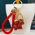 Chinese Style Diamond-embedded Fortune Car Key Ring