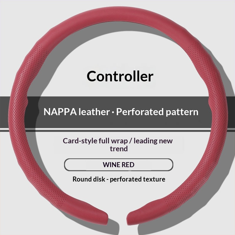 Perforated Non-Slip Card-Style Steering Wheel Cover