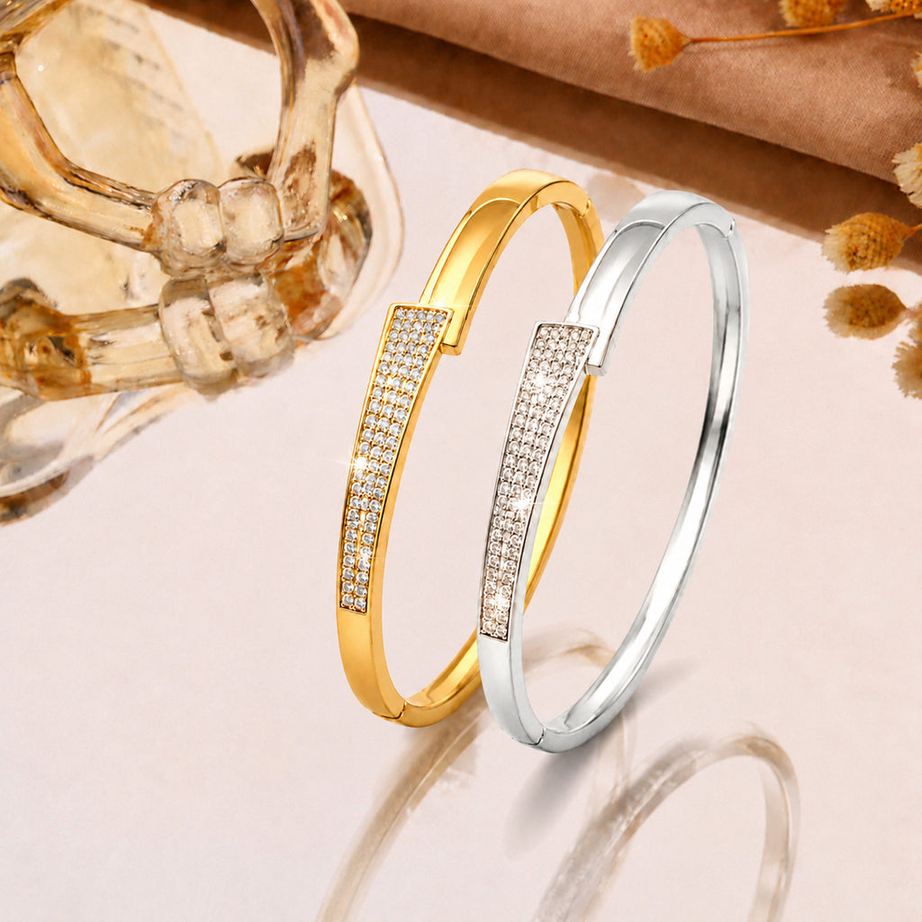 Affordable Luxury Full-diamond Titanium Steel Bracelet