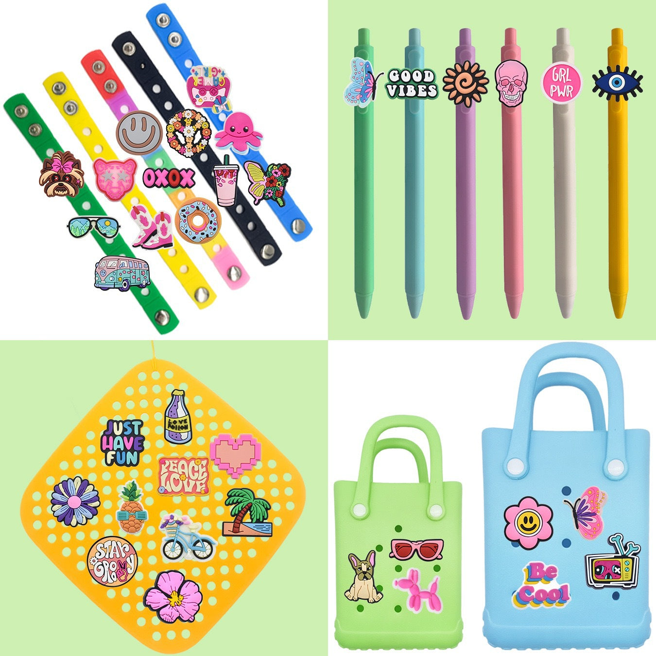 Cartoon Colorful Slide Shoe Buckles DIY Accessories Personalized PVC Soft Rubber Decorative Trims