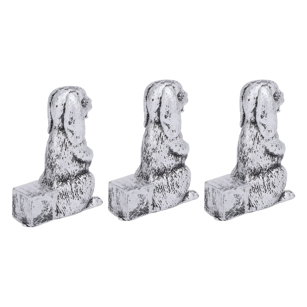 3PCS Flower Pot Decorative Feet Resin Animal Statue Plant Pot Support Feet Planter Riser For Outdoor Garden Standing Rabbit