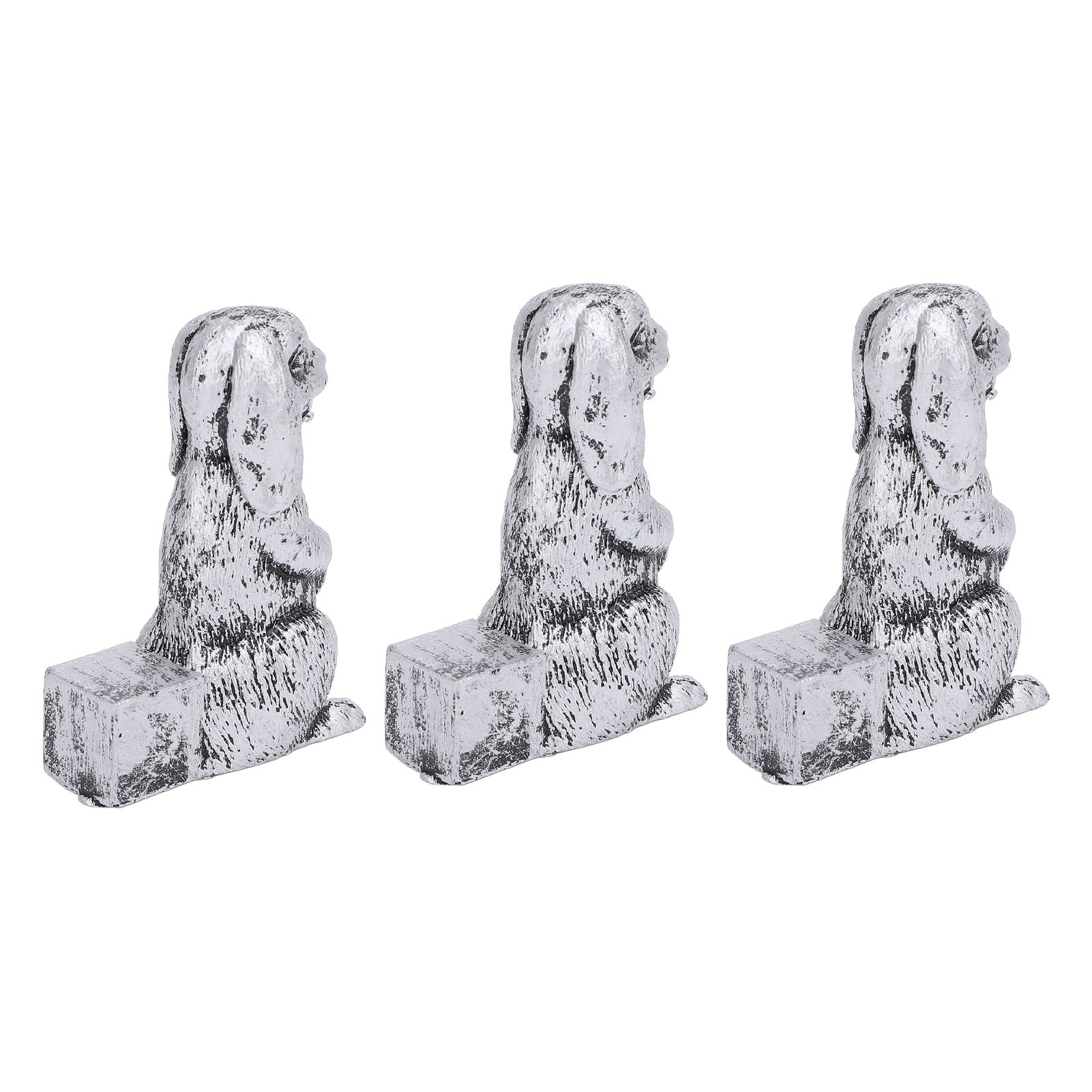 3PCS Flower Pot Decorative Feet Resin Animal Statue Plant Pot Support Feet Planter Riser For Outdoor Garden Standing Rabbit